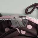 Women Sexy 2 Piece Bikini Set Polka Dot Halter String Tie Side Cheeky Swimsuit Bathing Suit Pink Brown Dots M