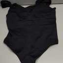 FeelinGirl Bodysuits for Women Seamless Square Neck Tummy Control Compression Thong Shapewear Bodysuit Tank Tops Bodysuit (3X-Large-4X-Large, Black)