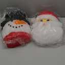 Mudder Christmas Porch Light Covers Christmas Outdoor Decoration Gnome Xmas Holiday Light Covers for Porch Garage Front Door Hanging(Snowman, Santa,4 Pcs)