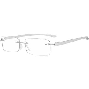 Eyekepper Reader Small Lens Rimless Reading Glasses Men Women (Silver Arm)