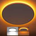 SunRider 2-Pack LED Flush Mount Ceiling Light Fixture with Night Light, 5000K Daylight White, 12 Inch 24W 2400LM Round Dimmable Flat Ceiling Lamp