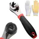 szhdxsy Adjustable Ratcheting Wrench, Adjustable Ratcheting Wrench 6-22mm, Adjustable sleeve wrench,Portable labor-saving AdjustableWrench, Non slip gloves