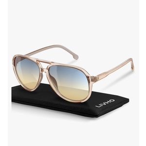 livho Trendy Polarized Aviator Sunglasses Women Men, Retro Sun Glasses for Women Men 2025, Oversized UV Protection Shades