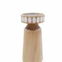 HD 8 in Wood Candle Holder