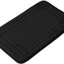 1pc Bathroom Mat Floor Mats Non Slip Carpet Shower Room Doormat Soft and Comfortable Absorbent Machine Washable Easier to Dry(Black, 23x15)