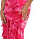 PRETTYGARDEN Maxi Dresses for Women 2026 Summer Tiered Floral Beach Sundress Spaghetti Strap Spring Wedding Guest Long Dress (Pink, XL)