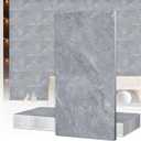 10PCS Peel and Stick Floor Tile Shower Tile Waterproof PVC Waterproof Wallpaper for Kitchen and Bathroom (Light Grey, 23.6" x11.8)