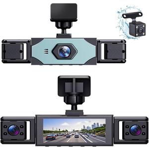 Dash Camera for Car Dash Cam Front Rear Left Right 4-Channel Dashcam 1080P Full HD, 360 All-Round Protection, Car Security Video Recording, Night Vision, G-Sensor, Loop Recording (Black)