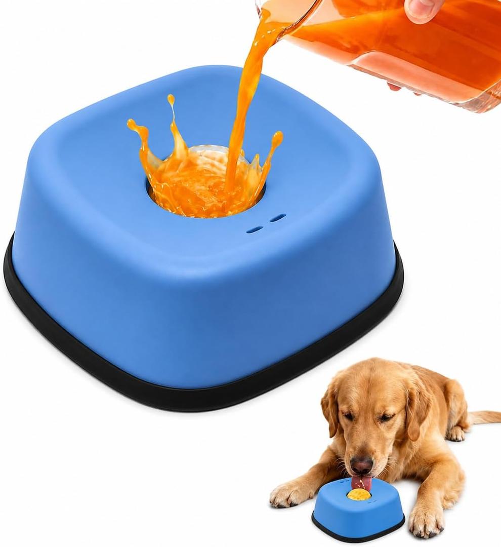 3-in-1 Dog Slow Feeder & Lick Bowl Anti-Choking, Anxiety Relief Toy with Rolling Ball | Non-Slip Dog Feeding Bowl for Slow Eating & Mental Stimulation