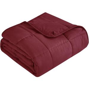 Topcee Weighted Blanket for Adults (20 lbs, 60" x 80") Queen Size Soft Cooling Heavy Blanket Sleeping, Apply to 190-210 lbs Body, Thick Breathable Blanket with Glass Bead, Easy Care (08-burgundy)