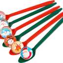 Christmas Game Bouncy Ball Spoon Relay Race Toy for Adults Indoor Outdoor Decorations Xmas/Holiday/Winter Party Supplies Favors