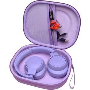 LTGEM EVA Hard Case Compatible with JBL Live 770NC/660NC/650BT/460NC/670NC/400BT/500BT (Purple)