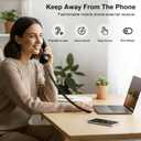 Retro Phone Handset for Type-C Devices, Vintage Style Cell Phone Receiver with Volume Control & Mic, Noise Reduction Wired Landline Handle Receiver for Mobile Video Conferences,Calls,Meetings (Pink)