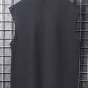 Verdusa Men's Graphic Tank Tops Summer Sleeveless Letter Crew Neck Shirt Tops (Black, M)