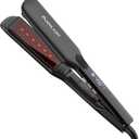 Hair Straightener, 1.75 Inch Flat Iron with Infrared and Ionic Technology, Titanium Plate with Ceramic Coating Dual Voltage Straightener with Heat-Resistant Silicone for All Hair Types