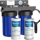 Waterdrop Whole House Water Filter System, Reduce Iron & Manganese, with Carbon and Sediment Filters, 5-Stage Filtration, Reduce Iron, Lead, Chlorine, Odor, 2-Stage WD-WHF21-FG, 1" Inlet/Outlet