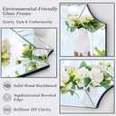 Chende 24"x47" Large Rectangular Mirror for Wall, Elegant Living Room Mirror with Glass Frame, Modern Stunning Scalloped Corner Beveled Edge, Entrance, Home Office, Bedroom Wall Decor