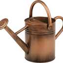 Homarden 1 Gallon Copper Decorative Watering Can - Metal Watering Cans for Indoor and Outdoor House Plants - Removable Spout and Dual Handles - Small Water Can for Bonsai Plant - 16.1Dx6.2Wx7.9H in