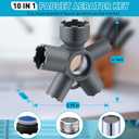 Enhon 10 In 1 Faucet Aerator Key for Sink Faucet Aerator Removal Tool, Screen Removal Tool (Cut Edge & Round), M16.5/M21.5/M22/M24/M28, Ideal Repairs Replacement for Bathroom
