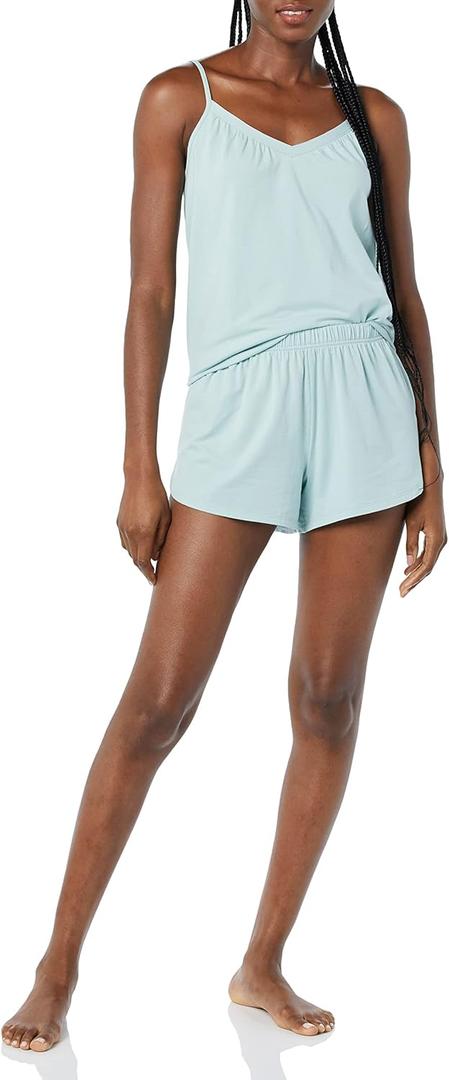 Amazon Essentials Women's Knit Jersey Cami Short Pajama Set, Small