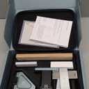 PATENTED ORIGINAL ADJUSTABLE ROLLING KNIFE SHARPENER KIT: Adjustable Height, 30 Angle Options, 5 Removeable Whetstone Plates, Leather Strop with Travel Case - Kitchen Knife Sharpener