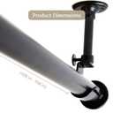 Room/Dividers/Now 108"-168" Hanging Curtain Rod With Brackets, Black - Ceiling Mount Curtain Rods Set for Windows, Doors, Dividers - 1-inch Diameter Adjustable Ceiling Wall Mount Hanging Rods