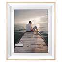 Malden International Designs 2384-80 White Beveled Edge, 8x10 with mat/ 9x11 Without The mat