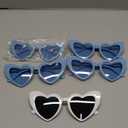 Bouiexye 5 Pack Bachelorette Sunglasses Heart Shaped Sunglasses Vintage Heart Glasses for Women Wedding Party Decor