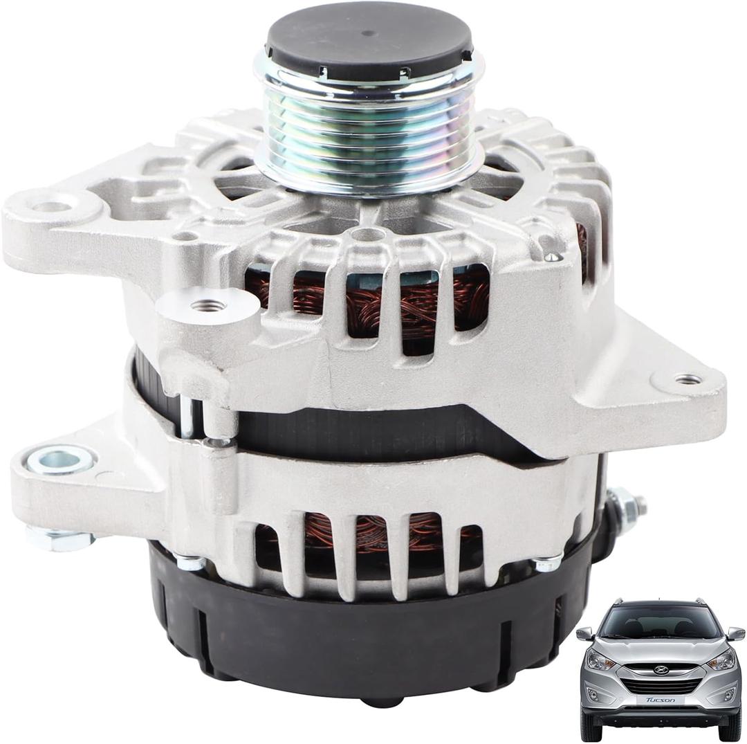 MUCO New Alternator 373002E820 Compatible with Hyundai Tucson 16-21 K-i-a Soul 2017-2019 L4 2.0L 150Amp/12Volts CW 6-Groove Pulley 21002N 21002 2624670