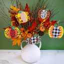 Winlyn 24 Sets Fall Pumpkin Crafts DIY Ornaments Decorations Kit - Maple Leaf Foam Stickers Arts and Crafts for Kids Thanksgiving Halloween Party Classroom Activities