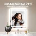 USHOWER LED Bathroom Mirror 24x36 Inch Tempered Glass - Frameless LED Backlit Lighted Mirror for Bathroom Vanity with Anti-Fog, 3 Colors Dimmable, Memory Function, Wall-Mounted