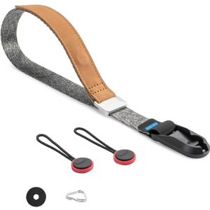 mecizox Camera Wrist Strap, Camera Hand Straps for Photographers, Adjustable Quick Release for DSLR SLR (Grey)