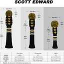 Scott Edward Golf Headcovers for Woods Set of 3 Fits Well Driver(460cc) Fairway Wood and Hybrid(UT),Beautiful and Interesting Patterns