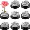 8Pcs 1.34 Inch Flower Frogs for Arrangements Vase Ikebana Kenzan Round Brass Floral Pin Frogs Stem Holder Flower Arranger Pin Fixed Tools for Home Decoration Craft (Silver)