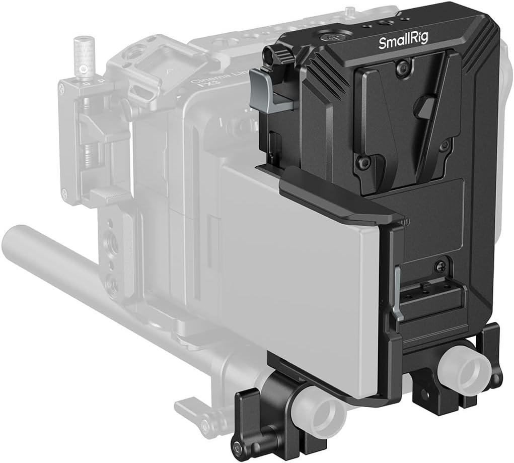 SMALLRIG V-Mount Battery Plate Kit for 15mm LWS Rods, with Dual Rod Clamp, LCD Screen Protector & Cable Clips, D-Tap & USB-C Supply, All-in One Camera Video Rig for Mirrorless/DSLR