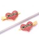 Mothers Day Hair Clip Rhinestone Mama Hairpin for Women Sparkling Heart Mom Hair Barrette Elegant Mothers Day Hair Accessory Gifts (Pink MAMA)