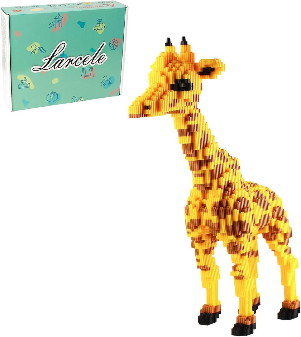 Larcele Micro Giraffe Building Blocks Animal Mini Building Toy Bricks,4737 Pieces KLJM-02 (Model 2841)