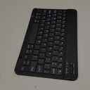 Ultra-Slim Bluetooth Keyboard Portable Mini Wireless Keyboard Rechargeable for Apple iPad iPhone Samsung Tablet Phone Smartphone iPadOS iOS Android (10 inch Black)