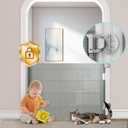 No-Drill Retractable Baby Gates for Stairs with Auto-Lock,33" Tall,Extends up to 55" Wide Mesh Baby Dog Pet Cat Gate with Double Lock for Doorways,Child Gate for Hallways Kitchen Indoor Outdoor Grey