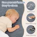 ACOMOPACK 1.3" Thick Baby Play Mat for Floor 50x50"-Memory Foam Water-Repellent Playpen Mat for Tummy Time,Non-Slip Soft Velvet Nursery Rug for Kids,Toddlers,Infants CrawlingGrey