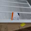 EZ-FLO 16 x 16 Inch (Duct Opening) Return Air Vent Cover for Wall or Ceiling, Solid Steel Return Air Grille, HVAC Vent Cover, White, 61641