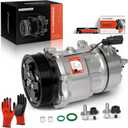 A-Premium A/C Compressor with Clutch Compatible with Volkswagen Jetta 1999-2003, Golf 2.0L 2.8L 2000-2003