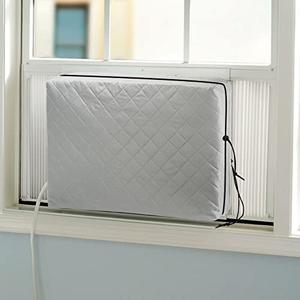 HOXHA Indoor Air Conditioner Window Cover for Inside Window AC Unit Triple Insulation with Elastic Strap (Grey, 17.5"x13.5"x3.5"), Pack 6