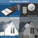 ledmo 200W LED Parking Lot Lights 5000K Street Shoebox Pole Lights Waterproof 26000LM Super Bright Dusk to Dawn Outdoor Commercial Area Flood Security Lighting Slip Fitter for Stadium Sport Garage