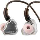 Linsoul 7Hz x Crinacle Zero:2 in Ear Monitor, Updated 10mm Dynamic Driver IEM, Wired Earbuds Earphones, Gaming Earbuds, with OFC IEM Cable for Musician (Without MIC, Silver) 