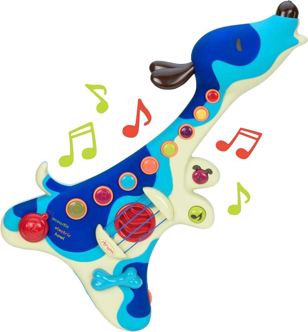 B. toys- Woofer- Interactive Dog Guitar- Musical Toys- 3 Music Modes- Big & Colorful Buttons  2 Years +