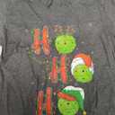 Womens Matching Family Xmas Santa Ho Ho Ho Pickleball Christmas V-Neck T-Shirt (Gray, M)