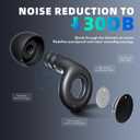 30dB Reusable Noise Cancelling Ear Plugs for Sleeping, Travel, Focus, Work, Concerts - Silicone Hearing Protection Earplugs with 8 Ear Tips, Storage Case and Lanyard (Black) (Medium)