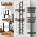 Purse Organizer, Bag Organizer for Closet Door, Over The Door Hanging Handbag Storage Rack with Adjustable 12 Metal Hooks & 2 Baskets, Foldable, No Tools Installation
