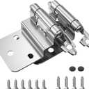 Chibery 3/8 Inch Inset Cabinet Hinges, 25 Pairs(50 Pack) Self Closing Flush Face Mount Hinges with Door Bumper, Variable Decorative Hardware for Bathroom, Furniture, Kitchen Cabinet Doors, Chrome